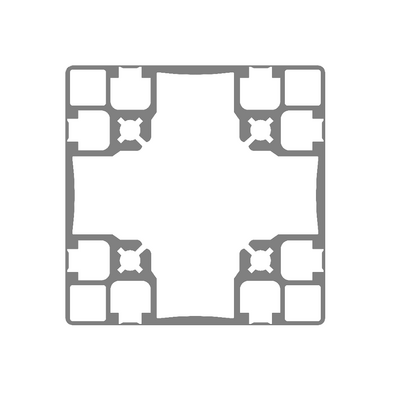 10-9090S4-0-2000MM MODULAR SOLUTIONS EXTRUDED PROFILE<br>90MMX 90MM SMOOTH SIDES TARE AWAY, CUT TO THE LENGTH OF 2000 MM